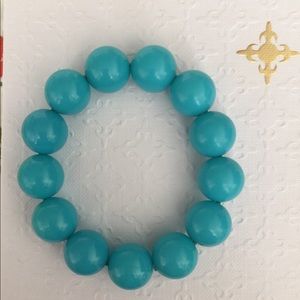 Faux turquoise stretch bracelet